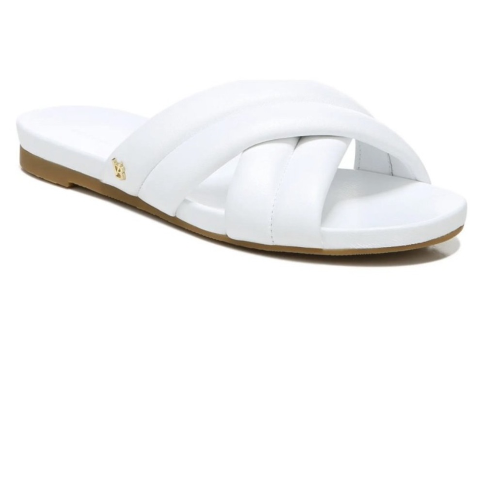 Veronica Beard white Elise leather sandals 6.5